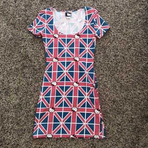 Hello Kitty Union Jack Body Con Dress